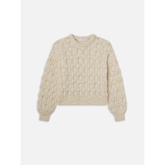 Frame 'Popcorn' White Wool Stripe Sweater Size S - Picture 1 of 5